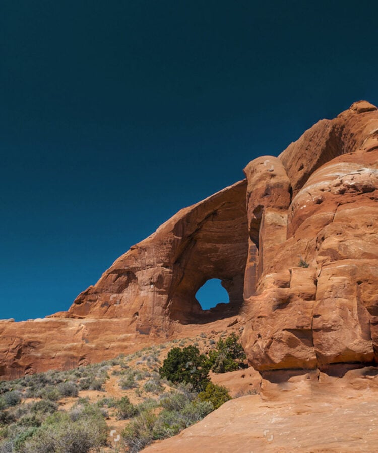 View of Looking Glass Rock, just a 3 minute walk from ULUM Moab