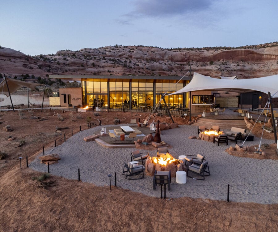 View of ULUM Moab at sunset