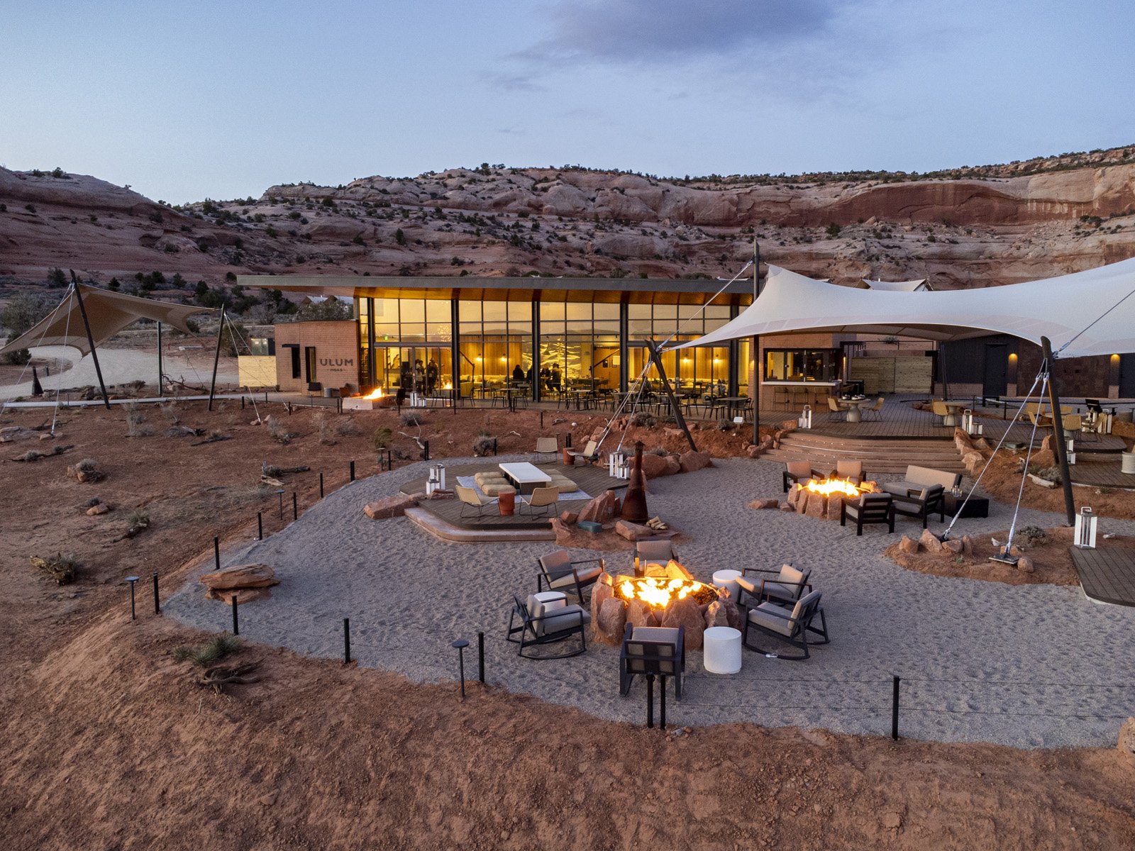 View of ULUM Moab at sunset