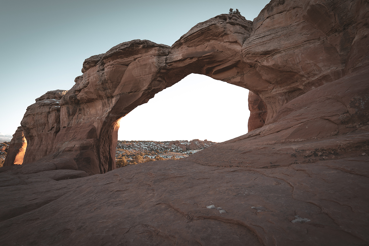 View of Arch in Moab