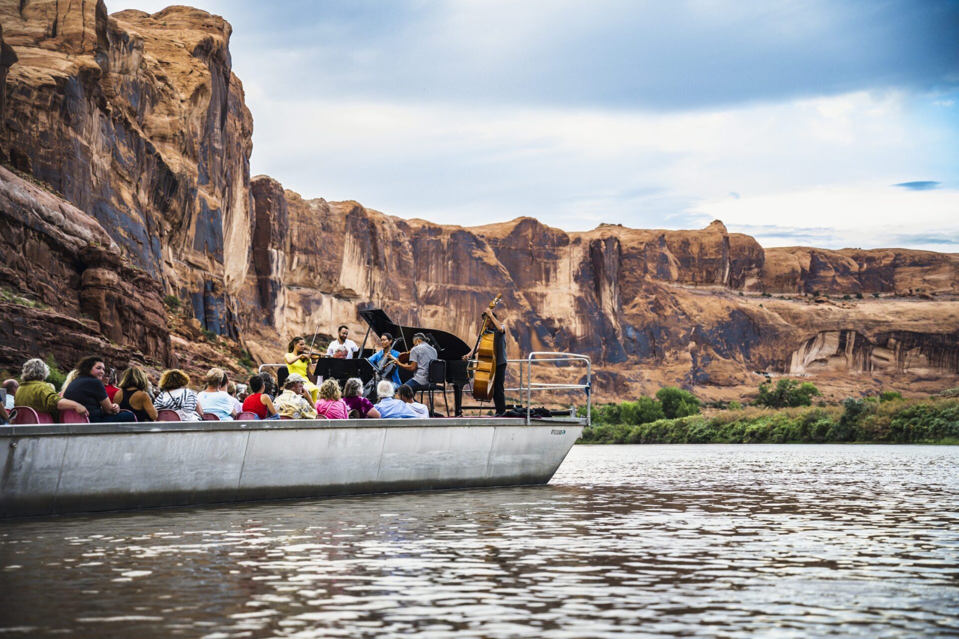 Boat float at Moab Music Festival