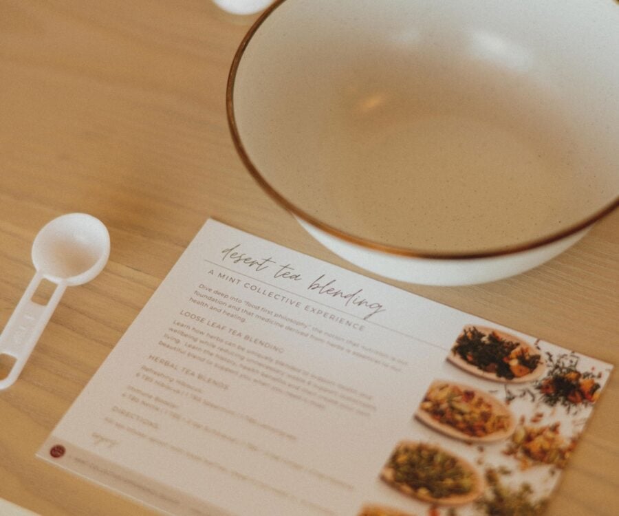 Desert tea blending at ULUM Moab.