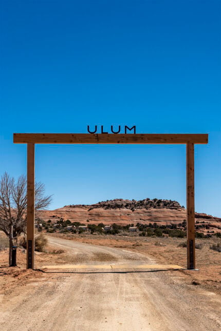 Entrance sign to ULUM Moab