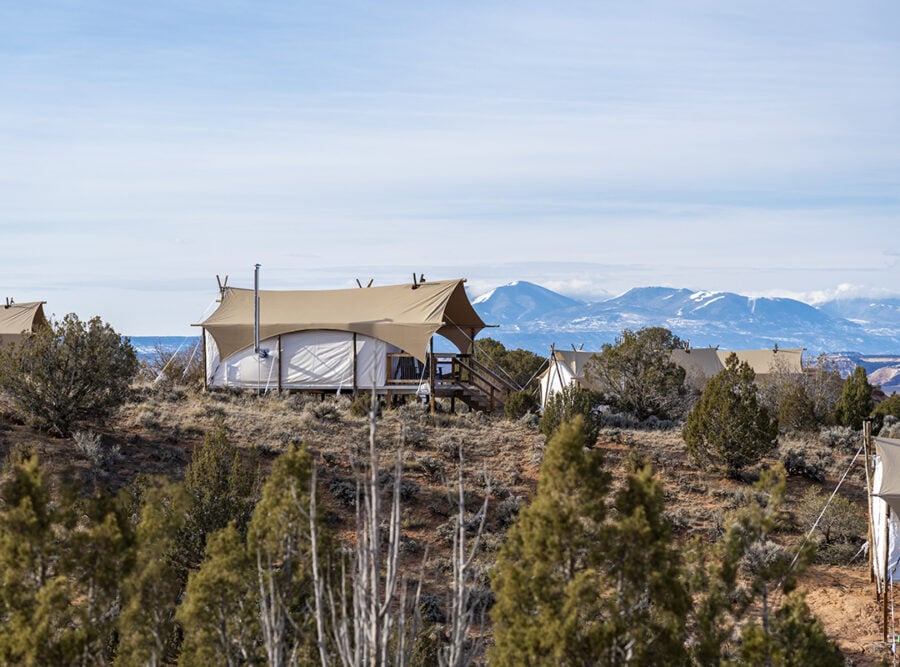 View of the La Sal Mountains at ULUM Moab